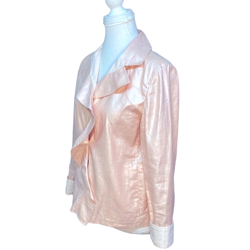 Chico’s Ruffled Linen Jacket - Picture 3 of 6